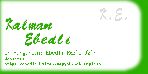 kalman ebedli business card